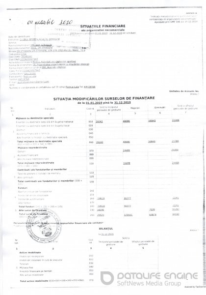 Raportul financiar al anului 2019