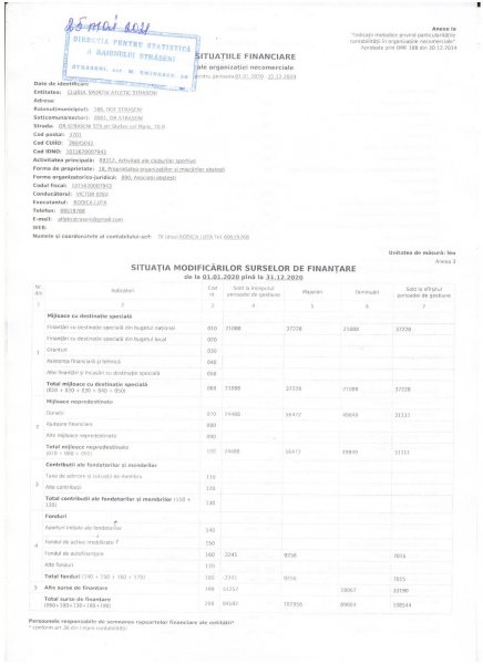 Raportul financiar al anului 2020