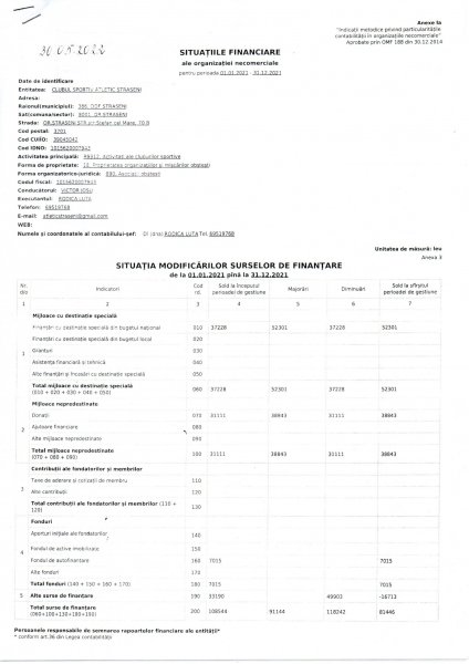 Raport Financiar 2021