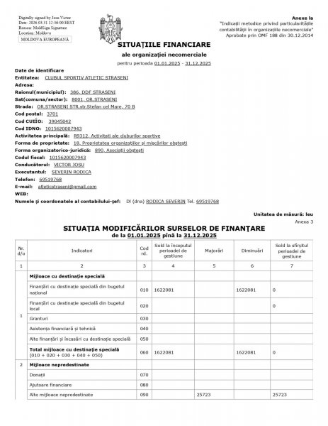 Raport Financiar 2025
